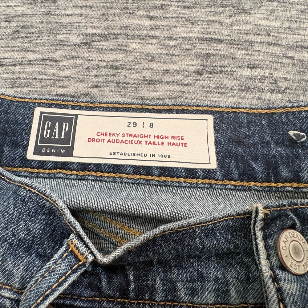 Gap Jeans Cheeky Straight High Rise Size 8/29 - Picture 4 of 6